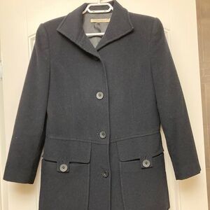 Black trench coat 15% cashmere 85% wool